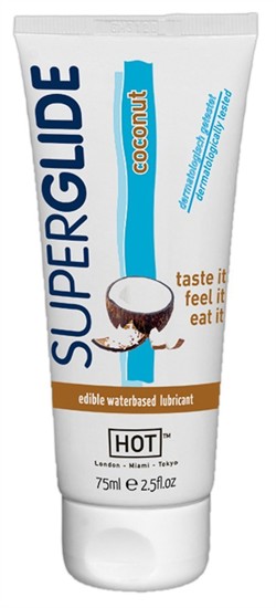 HOT Superglide Kókusz - ehető síkosító [75 ml]