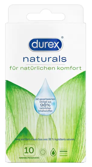 Durex Naturals - vékony óvszer vízalapú síkosítóval