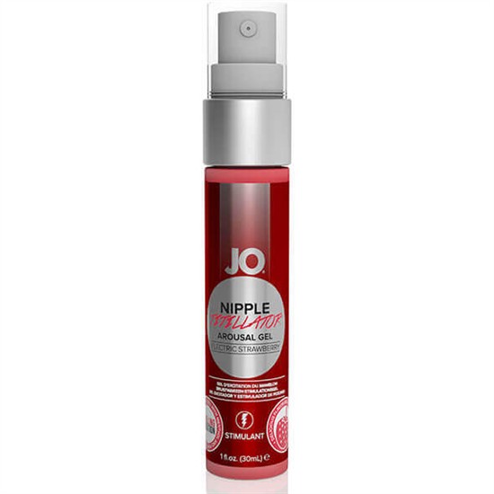 System JO - bizsergető mellbimbó gél - eper (30 ml) [30 ml]