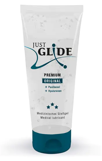 Just Glide Premium Original - vegán, vízbázisú síkosító