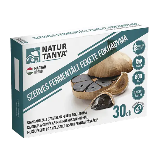 Fermentált Fekete Fokhagyma - 800 mg - 30 kapszula - Natur Tanya