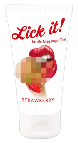 Lick it! - 2in1 ehető síkosító - eper [50 ml]