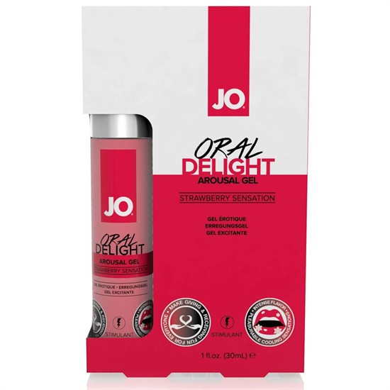 System JO Oral Delight - hűsítő, ehető síkosító - eper [30 ml]