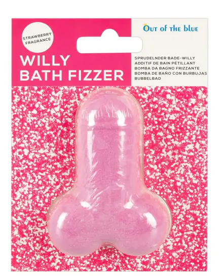 Willy Bath Fizzer - péniszes fürdőbomba - eper