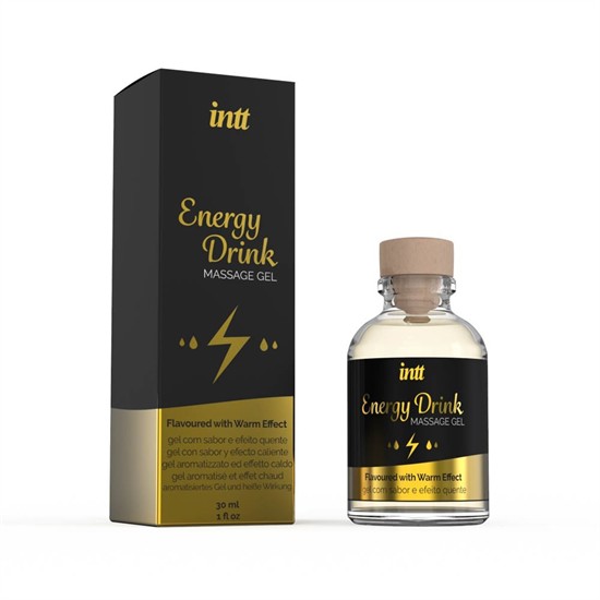 Intt Cosmetics MASSAGE GEL ENERGY DRINK GLASS BOTTLE 30ML + BOX
