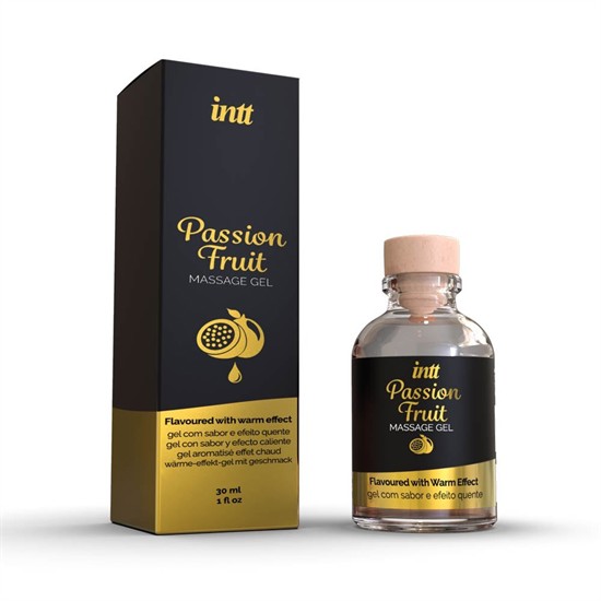 Intt Cosmetics MASSAGE GEL PASSION FRUIT GLASS BOTTLE 30ML + BOX