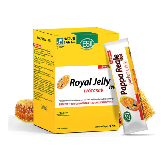 Royal Jelly - 1000 mg friss MÉHPEMPŐ folyékony ivótasakban - 16 x 10 ml - ESI