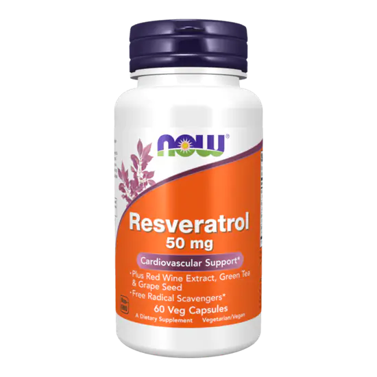 Natural Resveratrol 50 mg - 60 vegán kapszula - NOW Foods