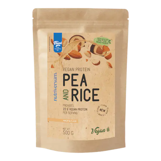 Pea &amp; Rice Vegan Protein - 500g - VEGAN - Nutriversum - marcipán (új ízesítés)