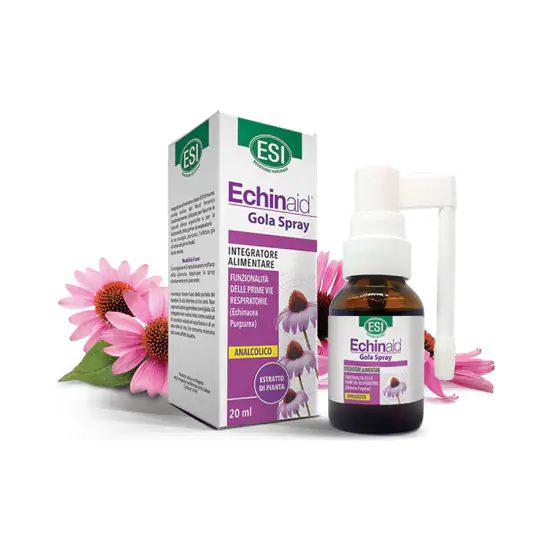 Immunerősítő Alkoholmentes Echinacea torokspray - 20 ml (több mint 500 fújás) - cukormentes menta - ESI
