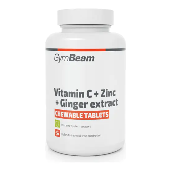 C-vitamin + cink + gyömbérkivonat rágótabletta - GymBeam