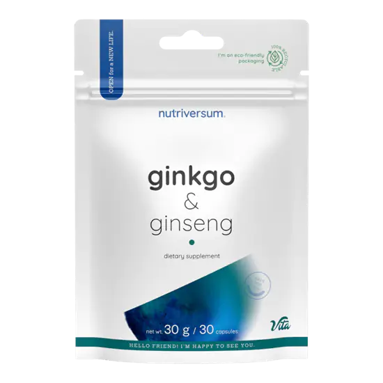 Ginkgo + Ginseng - 30 kapszula - Nutriversum