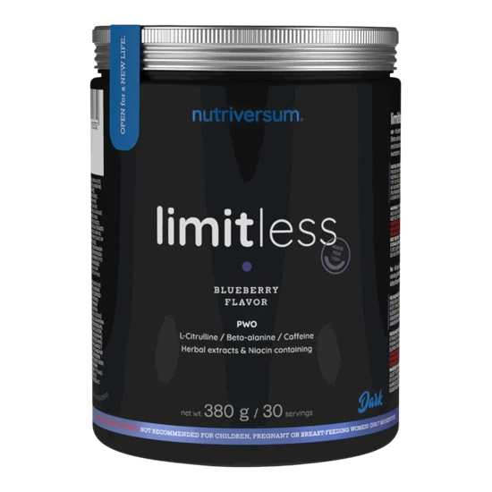 Limitless PWO - 380 g - áfonya - Nutriversum