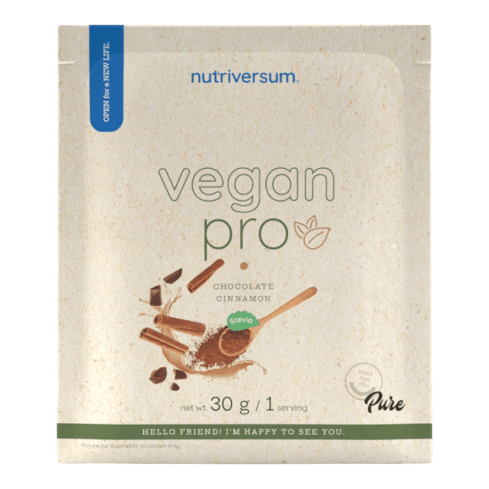Vegan Pro - 30 g - csokoládé-fahéj steviával - Nutriversum [30 g]