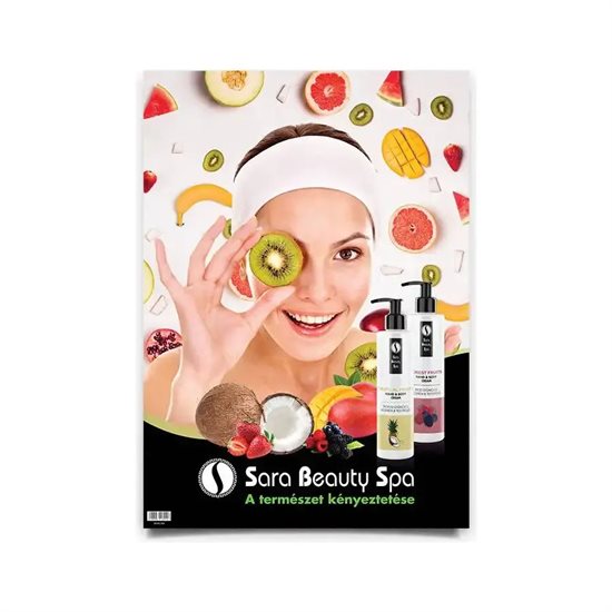 Sara Beauty Spa Gyümölcsös hidratálók poszter A2 [1 db]