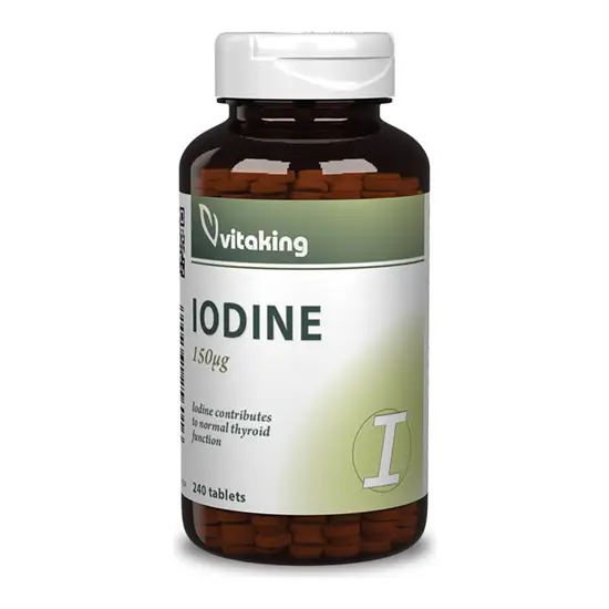 Jód (Iodine) Tengeri Moszatból - 240 tabletta - Vitaking
