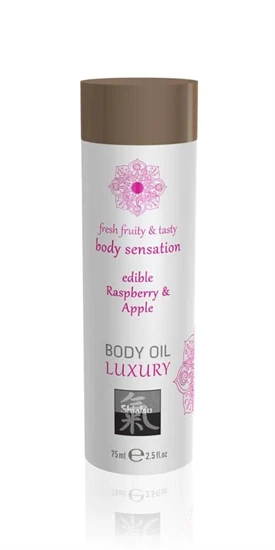 Luxury body oil edible - Raspberry & Apple 75ml