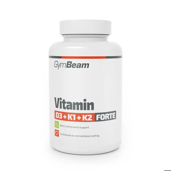 D3+K1+K2 Forte vitamin - 120 kapszula - GymBeam [120 kapszula]