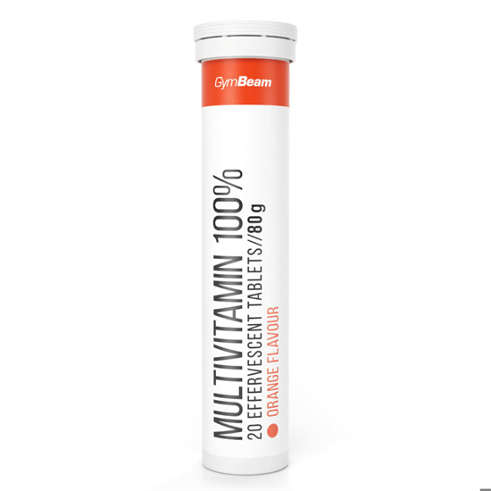 Multivitamin 100% - 20 pezsgőtabletta - narancs - GymBeam [20 pezsgőtabletta]