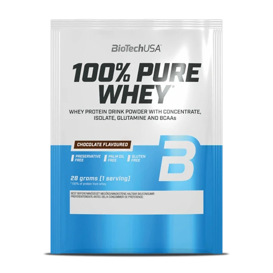 100% Pure Whey tejsavó fehérjepor - csokoládé - 28g - BioTech USA