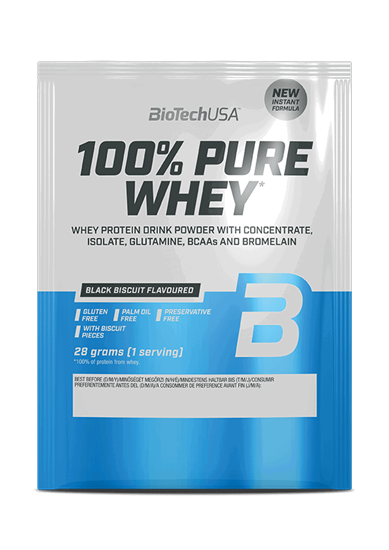 BioTech USA 100% Pure Whey tejsavó fehérjepor - 28g - BioTech USA [Ízesítés: black biscuit]