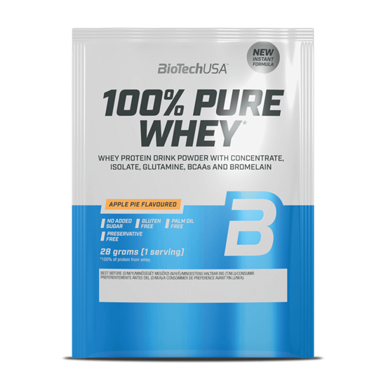 100% Pure Whey tejsavó fehérjepor - almás pite - 28g - BioTech USA [28 g]