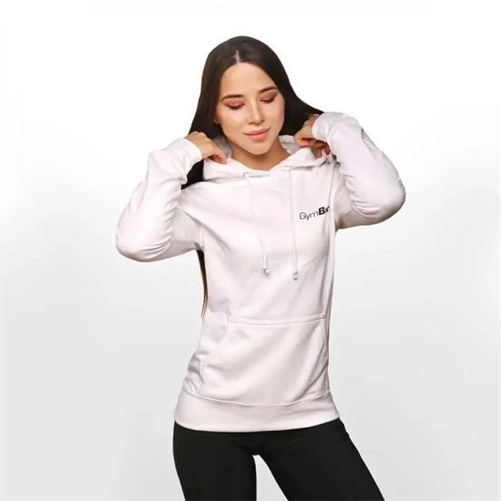 PRO Hoodie fehér női pulóver - (XS) - GymBeam