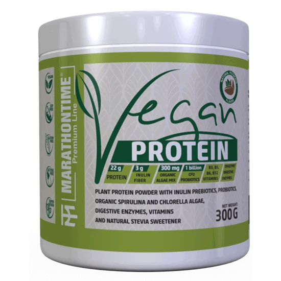 Prémium Vegán protein-pisztácia 300 g - Marathontime