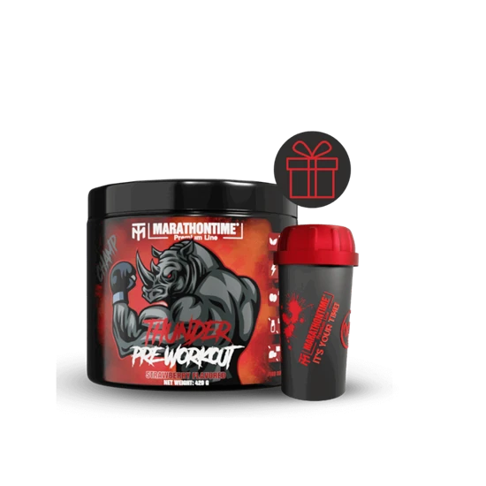 THUNDER Pre-Workout Edzés Előtti Energizáló 350 g - 2 ízben, 2 kiszerelésben - Marathontime