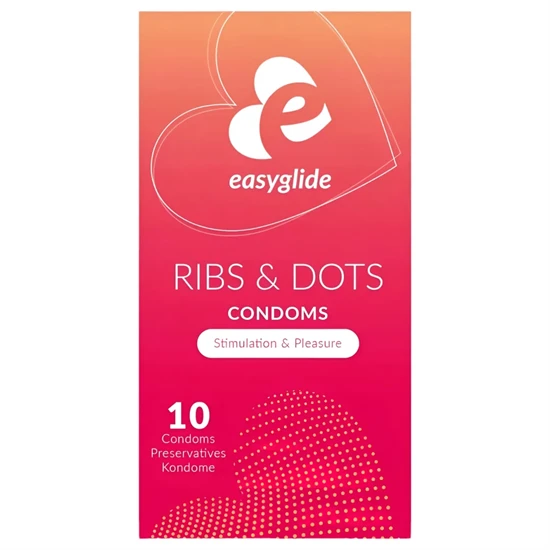 EasyGlide Ribs & Dots - pontozott óvszer