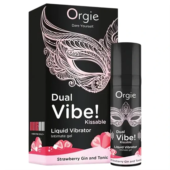 Orgie Dual Vibe - unisex folyékony vibrátor - Eper - Gin Tonic