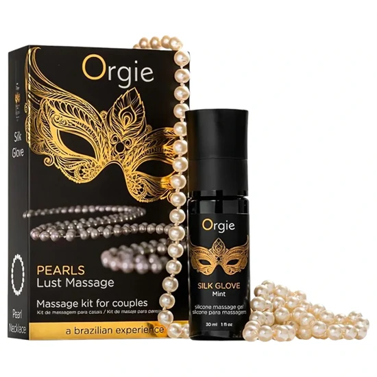 Orgie Pearls Lust - masszázsgél gyöngynyaklánccal