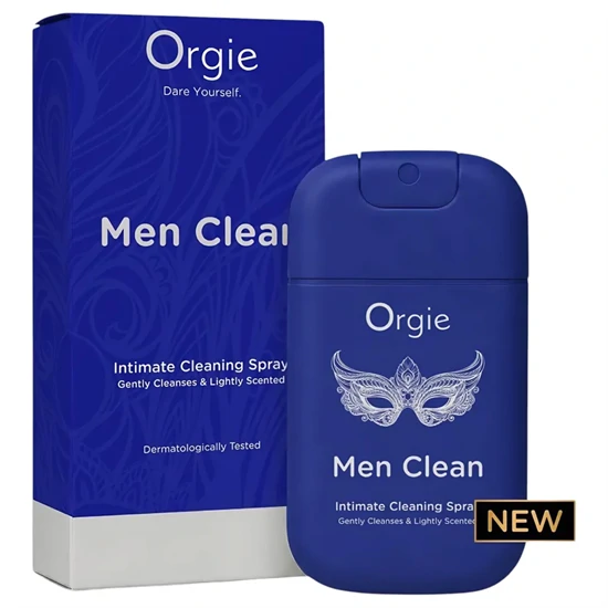 Orgie Men Clean - intim tisztító és frissítő spray férfiaknak