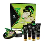 SHUNGA Geisha - zöld teás síkosító, masszázsolaj és gyertya szett (5 részes) -