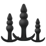 EasyToys - gömbös anál plug szett - 3 részes (fekete)