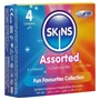 Skins - vegyes óvszer - pontozott, natural, extra vékony (4 db)
